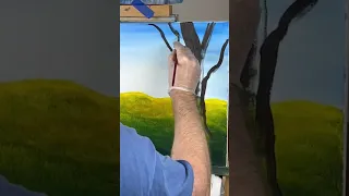 Painting in a tree ￼#oilpainting #painting #satisfying #shorts #timelapse #art