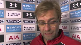 Jurgen Klopp first post match interview for liverpool after Tottenham away