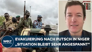 PUTSCH IN NIGER: Evakuierungsflüge gestartet - "Situation bleibt sehr angespannt" I WELT Gespräch