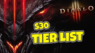 Diablo 3 Season 30 Solo Push Tier List