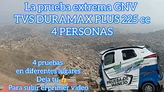 PRUEBA DE MOTOTAXI TVS KING GNV DURAMAX PLUSS SI SUBE ALA CIMA DEL CERRO DE PAMPLONA CON 4 PERSONAS