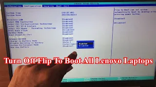 How to Disable Flip to Boot | Turn Off Flip To Boot All Lenovo Laptops