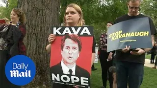 Protestors clash at the Capitol over looming Kavanaugh vote