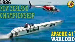 Mastering the Waves: Apache 41' Warlord at the 1986 New Zealand Powerboat Championship