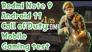 Xiaomi redmi Note 9 Android 11 | Call of Duty Mobile Gaming test | Battle Royale | Commander Park