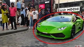 Lamborghini enter BUSY shopping STREET in INDIA | REACTIONS