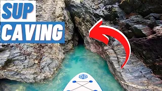 Paddling Through Sea Caves on my SUP in Cornwall UK | Stand Up Paddle Boarding