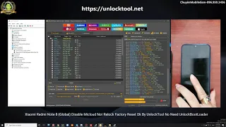 Redmi Note 8 Global Disable Micloud Factory Not Relock By UnlockTool One Click