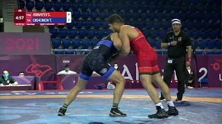 Repechage GR - 87 kg: S. ANNAYEV (TKM) v. T. OKHONOV (TJK)