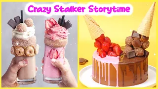 PINK And BROWN Chocolate Cake Storytime💄My Crazy Stalker Ex Boyfriend🍍GALAXY Cake Decorating