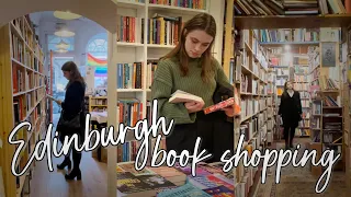 come book shopping with us in edinburgh + mystery book unboxing!