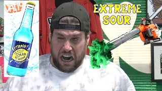 Chugging The World's Most Sour Soda Using A Leaf Blower | L.A. BEAST