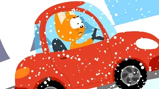 Котенок и волшебный гараж 🚜 – Ледяная гора – Мультфильм для детей про машинки
