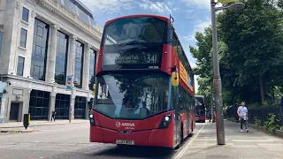 FRV. Arriva Route 341 Meridian Water Superstores to Waterloo. Wright Gemini 3 B5LH HV329 (LJ17 WOX)