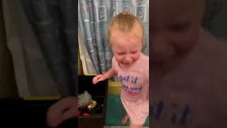 Daughter Sobs While Parent Pranks Her By Pretending Melted Chocolate on Her Hand is Poop