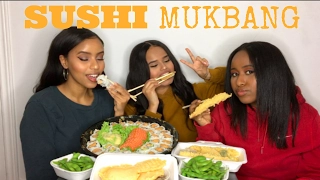 SUSHI MUKBANG | GIRL CHAT (EX'S CAN'T BE FRIENDS!) | Osh and Akela