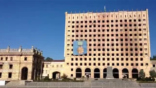 Destroyed Abkhazian Parliament in Sukhumi   Abkhazia November 2014