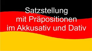 Satzstellung mit Präpositionen Im Akkusativ und  Dativ| Немецкий язык| Репетитор немецкого|