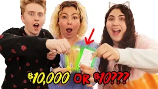 DON'T PICK THE WRONG $10 VS $10,000 MONEY CARD challenge!