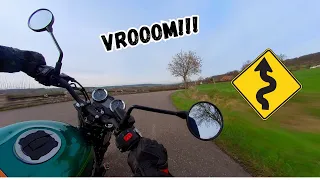 Fast Ride on the Kawasaki Z650RS [Raw Onboard]