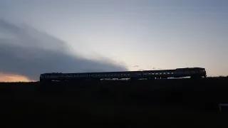 Evening translucent train