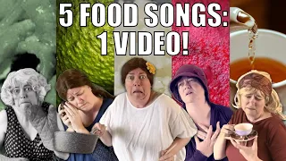 5 Food Parody Songs in one video! Prince, Eagles, Whitney Houston and more!