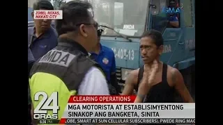 24 Oras: Mga motorista at establisimyentong sinakop ang bangketa, sinita sa Makati