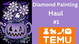 TEMU Diamond Painting Haul #1 -  Halloween - Unbagging - Unboxing