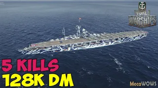 World of WarShips | August von Parseval | 5 KILLS | 128K Damage - Replay Gameplay 1080p 60 fps