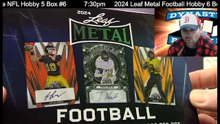 2024 Leaf Metal Football Card Hobby 6 Box Half Case Break #4   Sports Cards