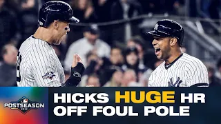 HUGE Yankees inning: Aaron Hicks hits FOUL POLE + DJ LeMahieu hits lead-off HR in ALCS Game 5