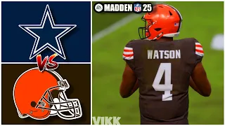 Cowboys vs Browns Week 1 Simulation (Madden 25 Rosters)