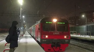 Прибытие электропоезда ЭД4М-0325 с сообщением Лесной Городок - Электрогорск.