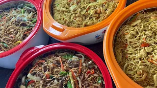 Cook With Me! Let’s Cook Singapore Noodles,Beef Noodles Stir-fry For 50-60 Guest For Birthday Party