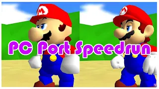 Super Mario 64 PC Port Speedrun 16 Stars in 19:51:5x