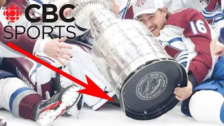 The Stanley Cup took some damage by the winning Avalanche but so did these trophies in the past!