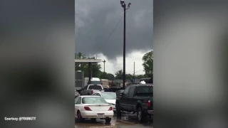 Tornado forms over Ensley
