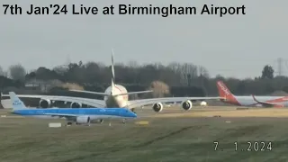 live Stream | Birmingham Airport | 7th Jan '24 |#planespotting