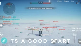 Airplane Mode air battle alpha test in War Thunder Mobile