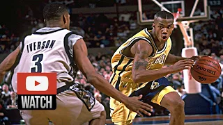 Allen Iverson Vs. Stephon Marbury NIT Duel Highlights Hoyas Vs. Yellow Jackets (11.22.95) - Crazy!!