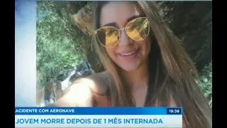 Morre adolescente que teve 80% do corpo queimado em acidente aéreo