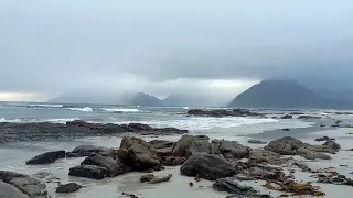 Long Beach Kommetjie Noordhoek side on a rainy day in Cape Town