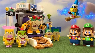 Lego Mario Enters the Nintendo Switch to Save Luigi from Bowser's Airship Attack! #legomario