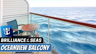 Brilliance of The Seas | Oceanview Balcony Stateroom Tour & Review 4K | Royal Caribbean Cruise Line