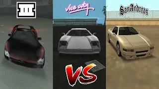 GTA 3 Infernus VS GTA Vice City Infernus VS GTA SanAndreas Infernus | Dream Gangsters Gaming