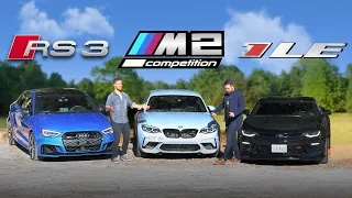 Audi RS3 против BMW M2 Competition против Camaro SS 1LE - Есть Ли Ответ?