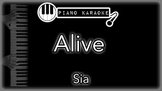 Alive - Sia - Piano Karaoke Instrumental