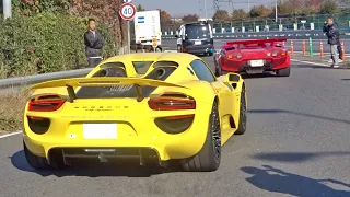 【羽生PA】スーパーカー加速サウンド／Supercars sound in Japan. 918Spyder, EB110, AventadorSVJ, GT2RS, and more‼️