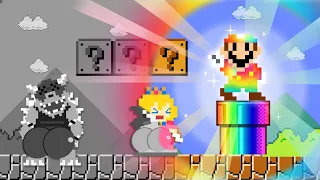 Mario RAINBOW and Friends But the COLORS are MISSING in New Super Mario Bros. Wii? | 2TB STORY GAME