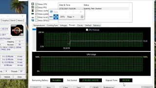 Ryzen 5 5600x - AIDA 64 System Stability test. | Temperatures and Power Consumption